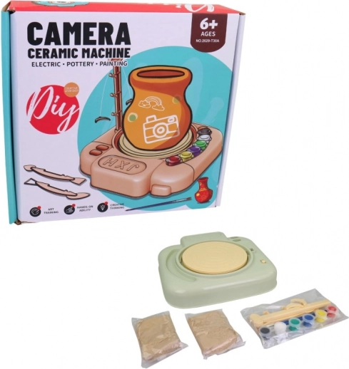 Pottenbakkersschijf met set voor kinderen