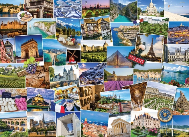 Puzzel Wereldreiziger - Frankrijk 1000 stukjes van Eurographics