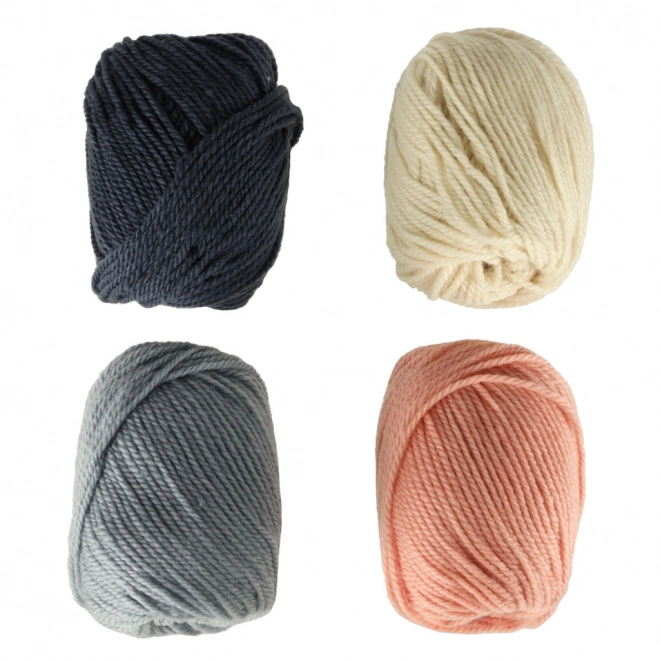 Set van gekleurde breigarens 4 stuks