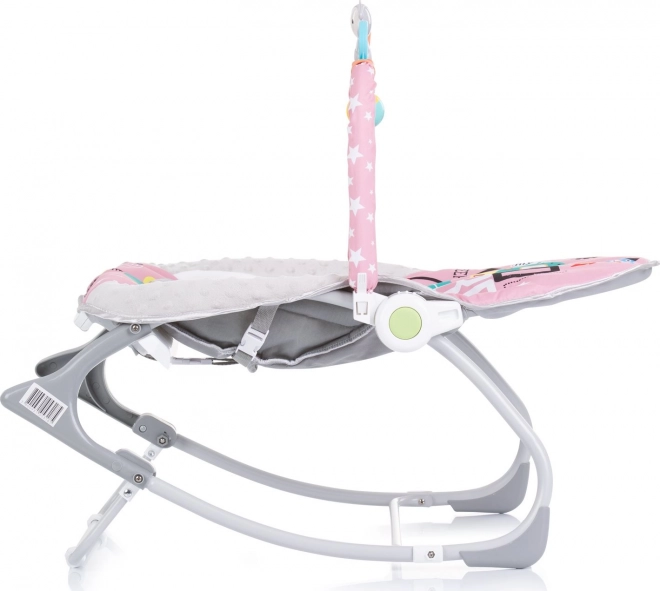CHIPOLINO Baby Wipstoeltje met Vibratie 2-in-1 Baby Spa Roze