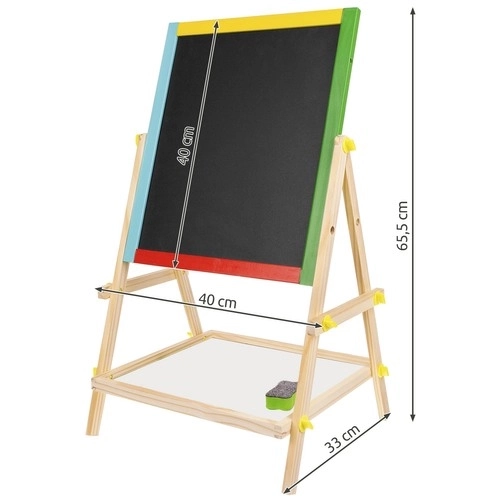 Houten tweezijdig bord voor kinderen