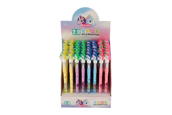 Eenhoorn gewone potlood plastic met verwisselbare punten 10 stuks 4 kleuren
