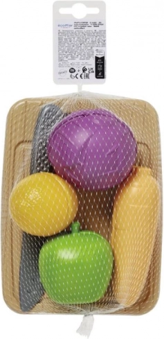 Küchenbrett mit Spielzeuggemüse