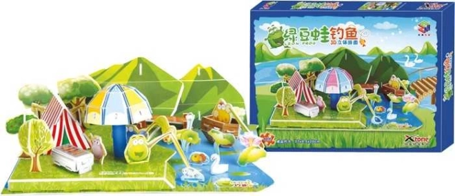 Drielaags foam 3D-puzzel Kikkertpoel small foot