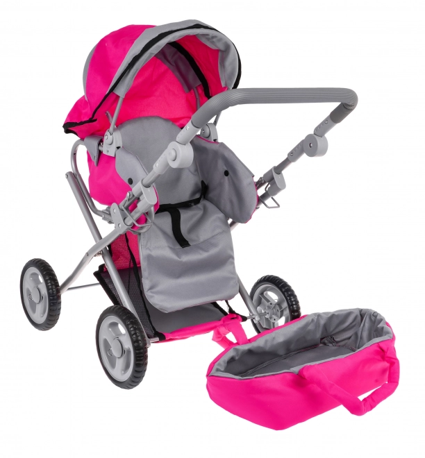 Roze kinderwagen 2 in 1