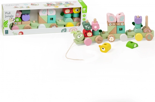 Puzzle train en bois Chenille de Classic World