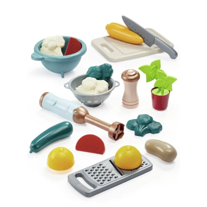 Complete set met keukengerei en ingrediënten