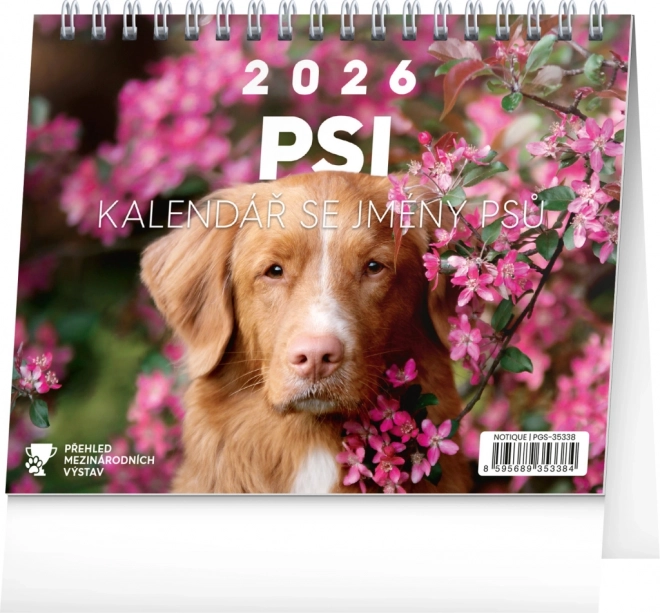 Bureaukalender Honden met hondennamen 2026