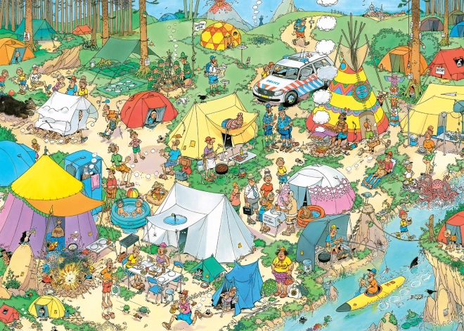 Camping in the Forest Puzzle - Jan van Haasteren 1000 Pieces