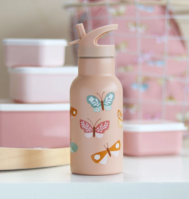A Little Lovely Company Stainless steel drinking bottle 500 ml – Butterfly