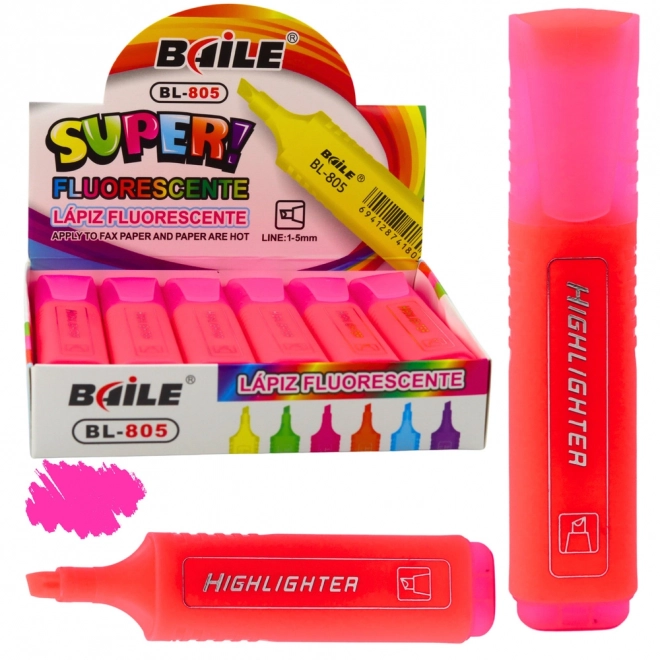 Neon Textmarker intensiv rosa