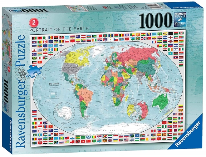 Puzzel kleurrijke wereldkaart 1000 stukken