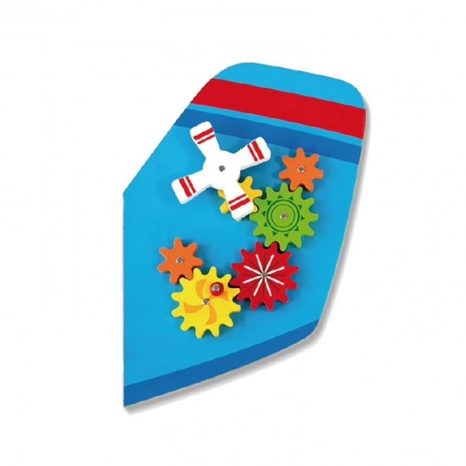 VIGA Montessori Wooden Wall Sensory Board Airplane