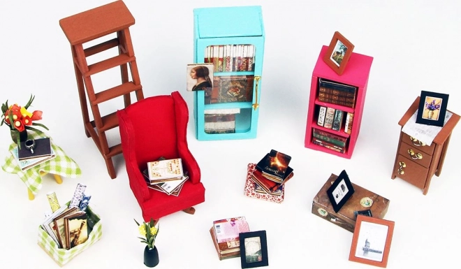 Samova studieruimte - DIY Miniatuur Poppenhuis Bibliotheek