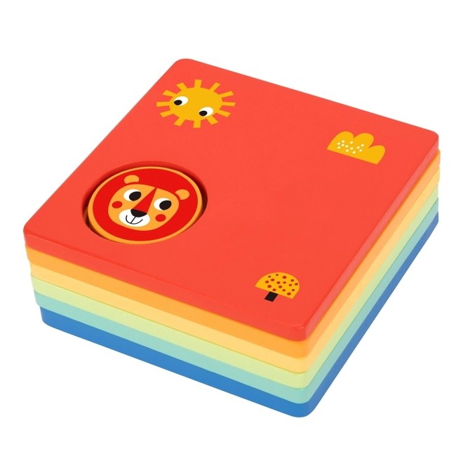 Puzzle Montessori formes et couleurs avec animaux