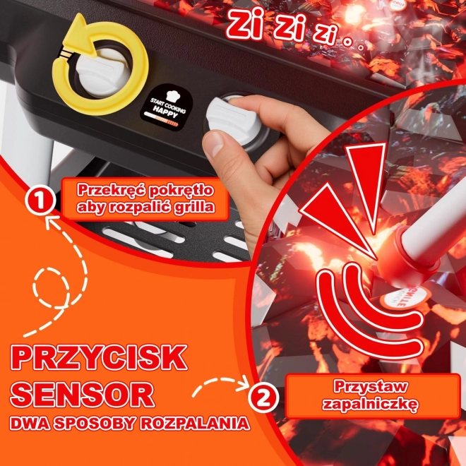 Kinderbarbecue Grill met LED lichten, 31-delige set Woopie