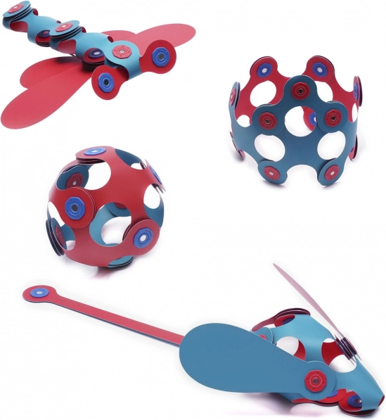 Flexible Magnetic Building Blocks - Flamingo & Turquoise