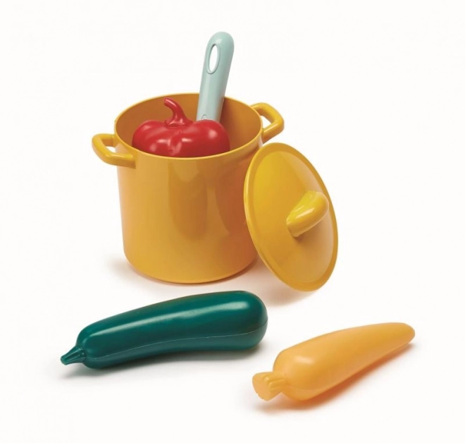 Grande ensemble d'ustensiles de cuisine pour enfants et aliments