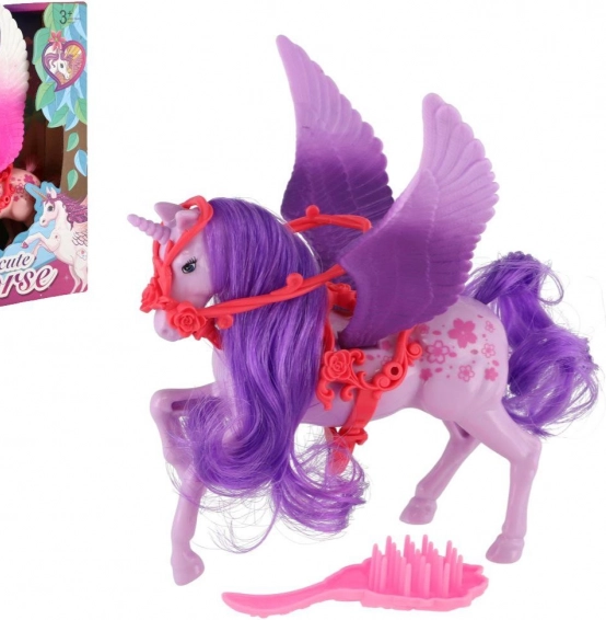 Combing Unicorn with Wings 22 cm