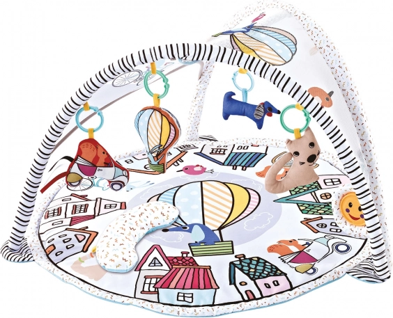 Tapis d’éveil pour bébé Town Square avec arches et jouets