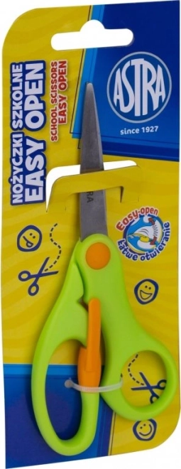 Astra ciseaux ergonomiques à ressort, bout arrondi (assortiment de couleurs)
