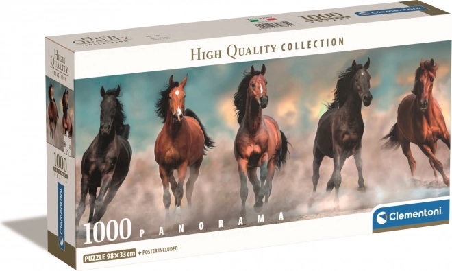 Puzzle 1000 Pièces Compact Panorama Chevaux