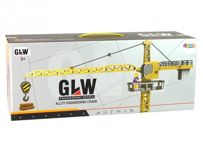 Bouwkraan 95 cm geel