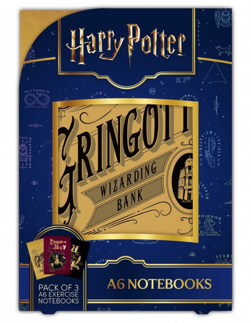 Harry Potter set gelinieerde A6-notitieblokken Magical Locations