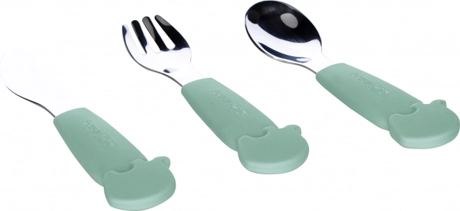 FreeON Stainless Steel Children's Cutlery Set Green