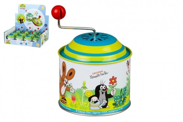Spielende Box mit dem Maulwurf