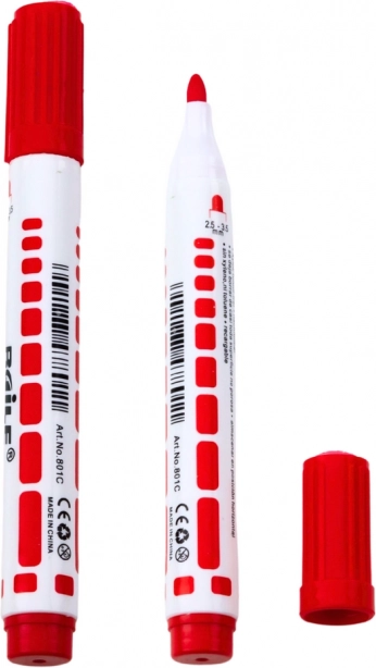 Rode whiteboardmarkers, 12 stuks
