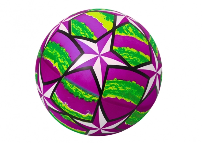 Paarse rubberen bal met lichtgevende sterren 24 cm