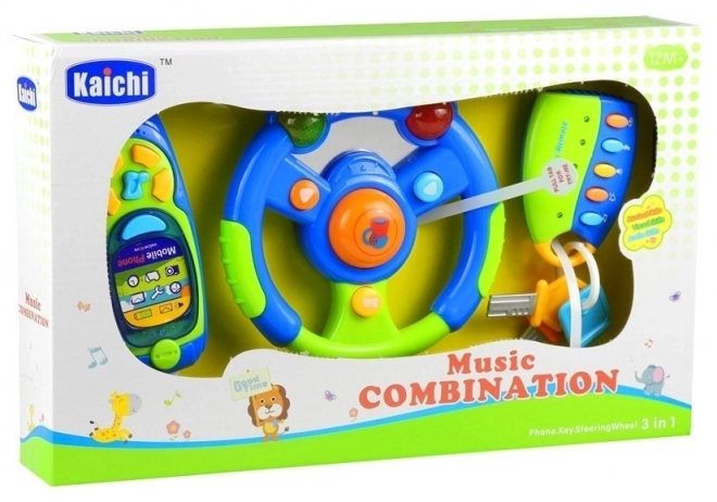 Interactive Musical Set for Kids - Steering Wheel, Phone, and Keys