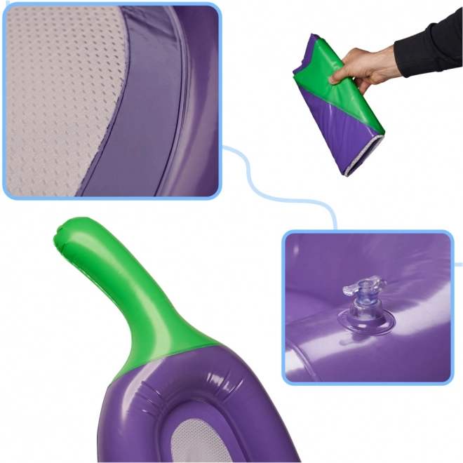 Matelas gonflable aubergine avec filet 240cm