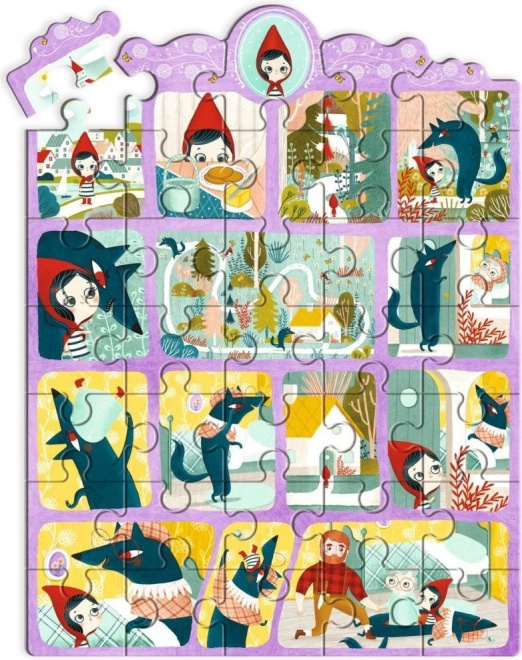 Puzzel met een verhaal Roodkapje 35 stukjes