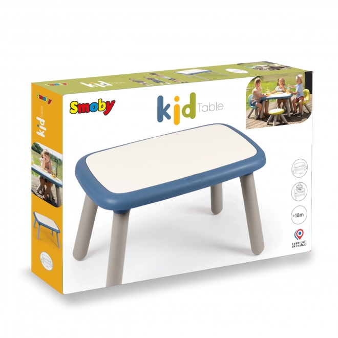 Blauwe kindertuin tafel Smoby