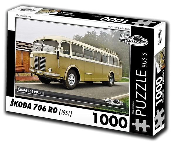 RETRO-CARS Puzzle Škoda 706 RO Bus (1951) 1000 pieces