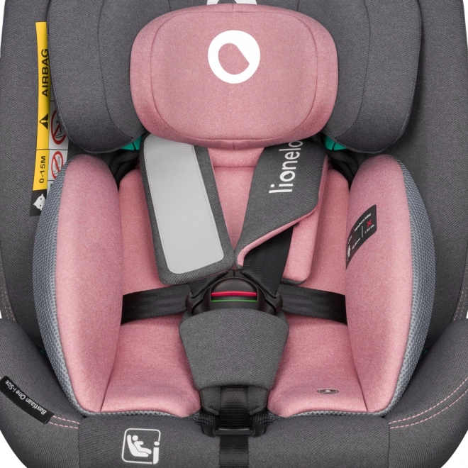 Lionelo Bastiaan i-Size Autokindersitz Drehbar Pink Rose