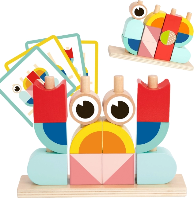 Wooden Creative Building Blocks Crab by Tooky Toy