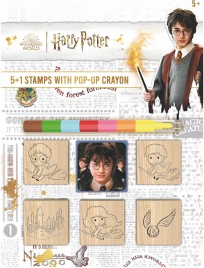 Tampons en bois et crayons de cire Harry Potter
