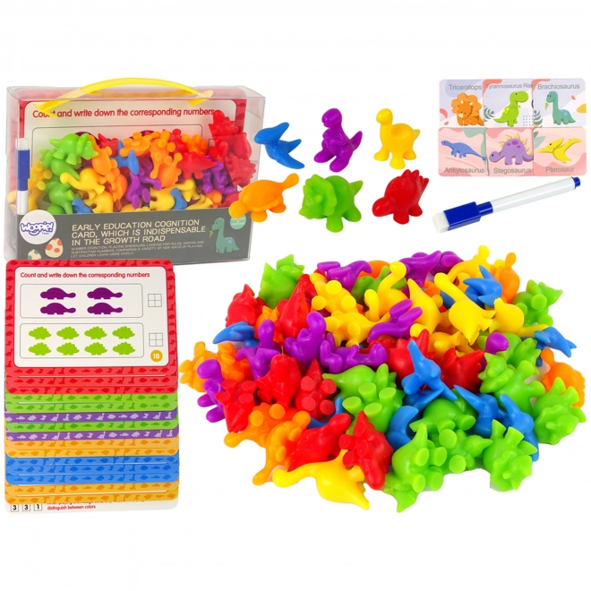 WOOPIE Educatieve Set Wetenschap Rekenen Montessori Dino Puzzel 95 stuks