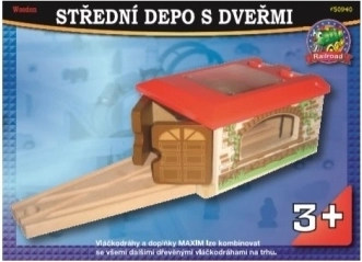 Maxim middelgroot depot voor treintjes met deuren