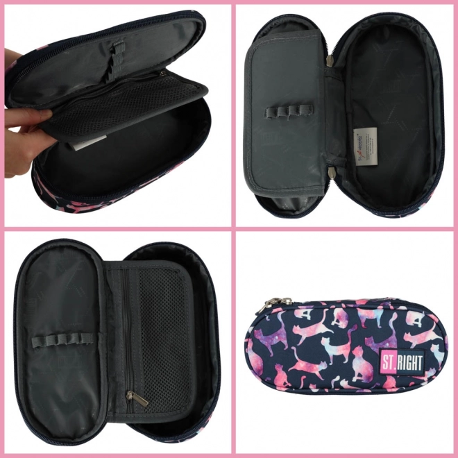 BAMBINO stevige etui met klep katten