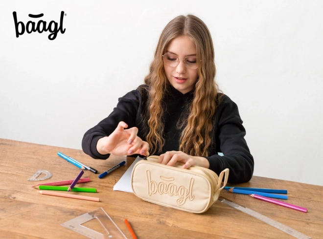 Student Pencil Case Beige