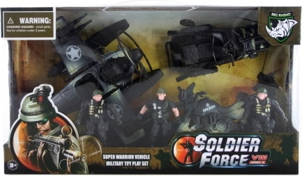 Military set airplane, boat and motorcycle for kids