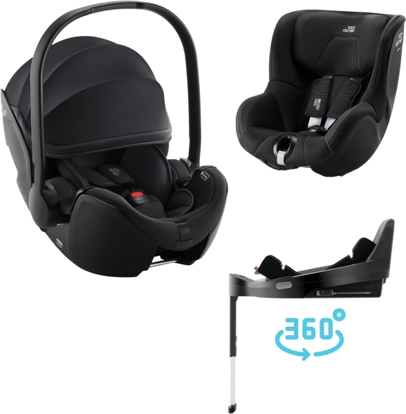 Ensemble de sièges auto pour enfants Britax Römer Baby-Safe Pro et Dualfix 5z, Galaxy Black