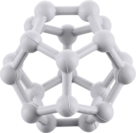 Siliconen bijtring Atom, Dove Grey