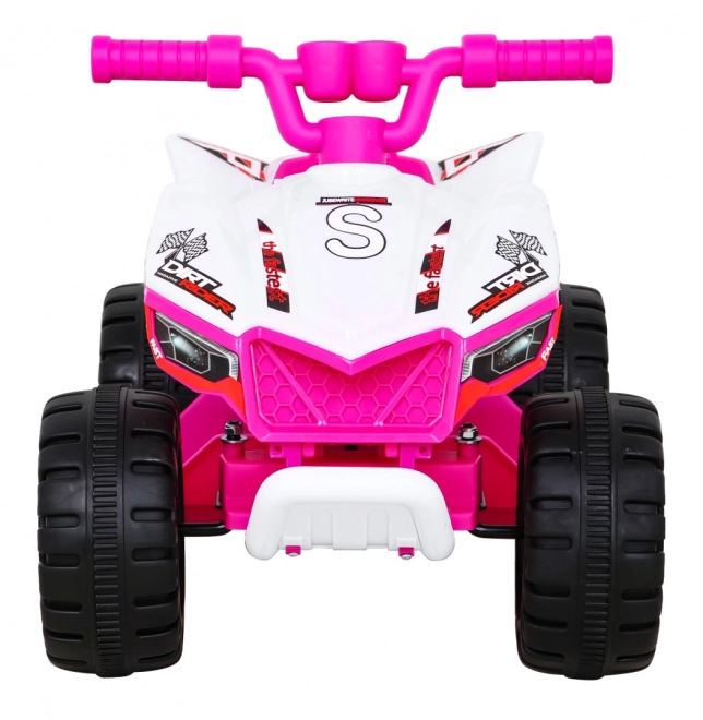 Snelle kinderaccu vierwieler geel – Roze