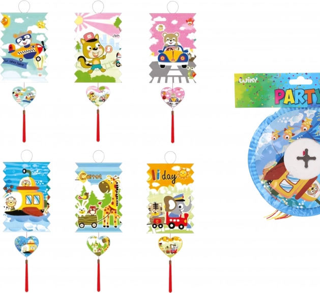Lantern cylinder 16 cm children's motif