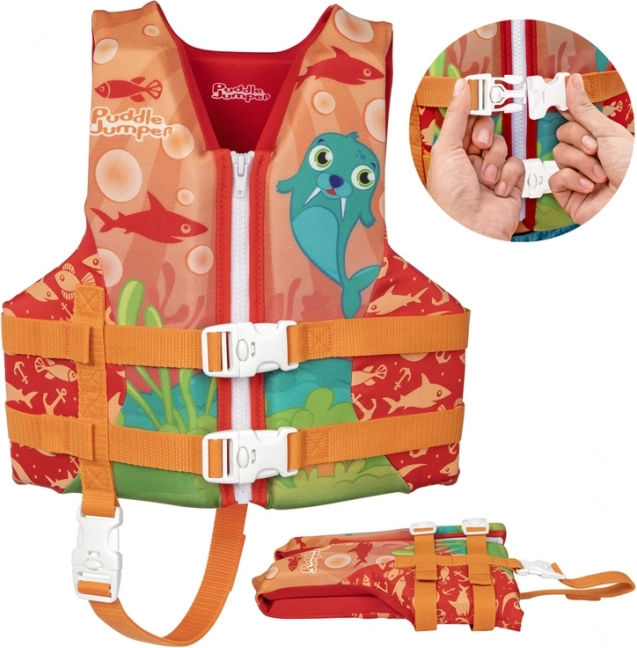 Children's Swim Vest Puddle Jumper with Walrus Motif